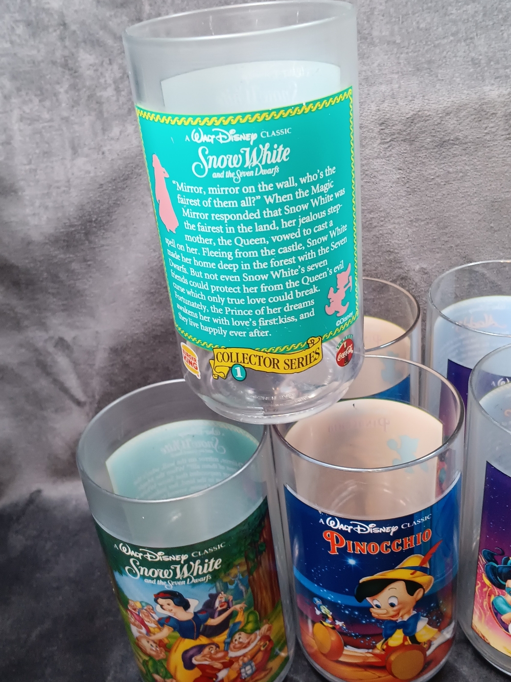 Collectible Disney Cups. Five X2 Aladin, Pinocchio, Snow White, And Jungle Book - Picture 8 of 10